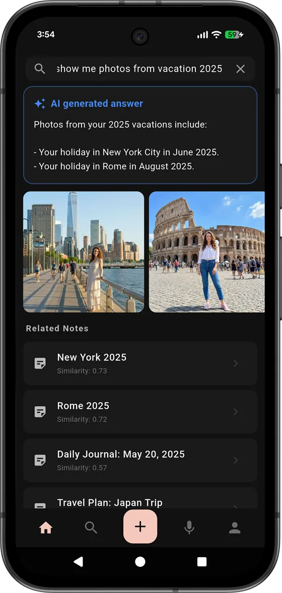 LostInNotes AI assistant